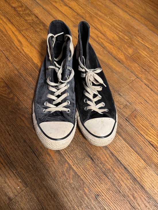 Converse Shoes - Converse Black High-Top Canvas Sneakers with White Accents